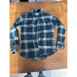 Goodfellow & Co Mens Blue Plaid Flannel Button Up Shirt Size S